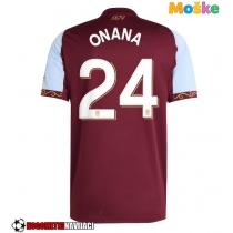 Moške Nogometnih dresov Aston Villa Amadou Onana #24 Domači 2025-26 Kratki rokavi